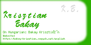 krisztian bakay business card